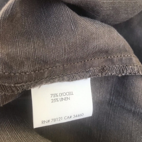 Eileen Fisher lyocell linen blend pants Flat Front Straight Leg Sz 4 - Picture 6 of 9